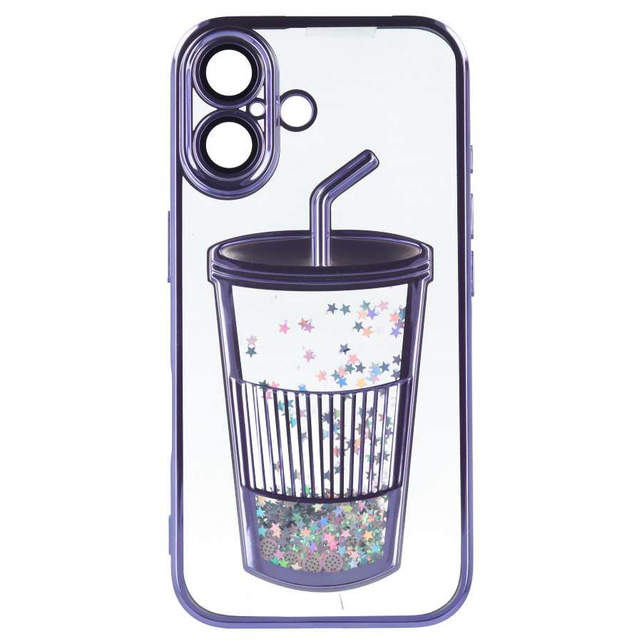 Coque Bumper avec Paillettes Flottantes pour iPhone 16