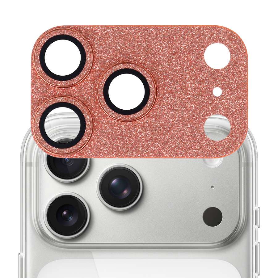 Protecteur d'objectif photo à paillettes pour iPhone 17 Pro Max