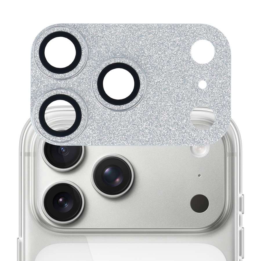 Protecteur d'objectif photo à paillettes pour iPhone 17 Pro Max