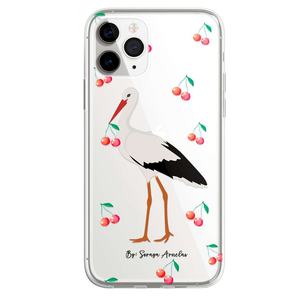 Housse Design Soraya Arnelas - Cigogne Cerise