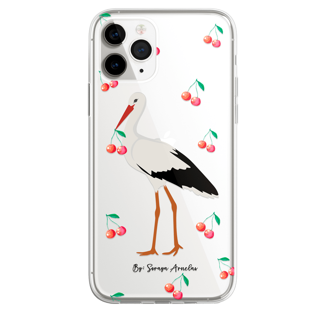 Housse Design Soraya Arnelas - Cigogne Cerise