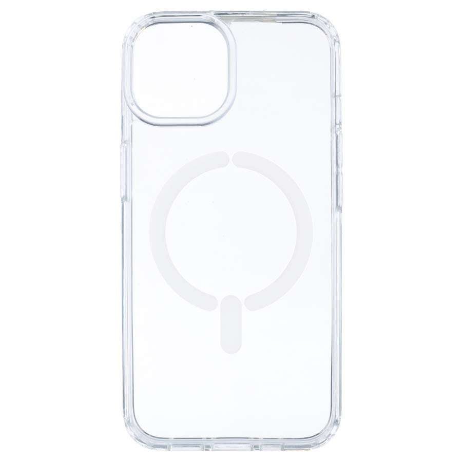 Coque transparente avec logo compatible Magsafe pour iPhone 14