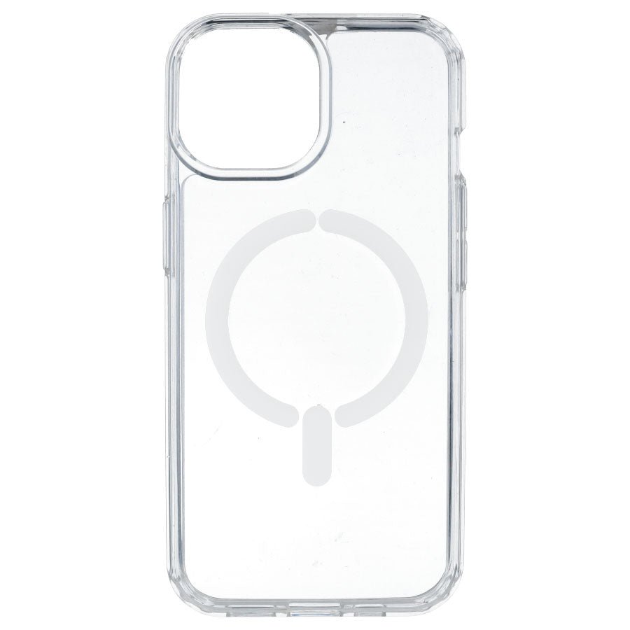 Coque transparente compatible MagSafe avec logo pour iPhone 15 Plus