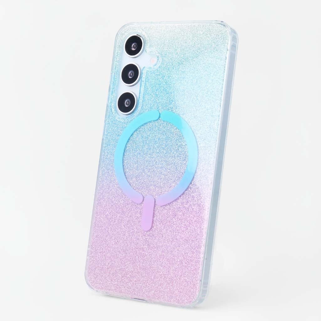 Coque Anneau Paillettes Compatible Magsafe pour Samsung Galaxy S24 Plus