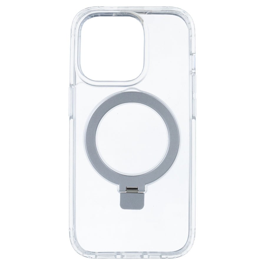 Coque transparente compatible MagSafe avec anneau pour iPhone 14 Pro Max