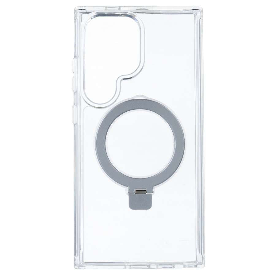 Coque transparente compatible MagSafe Ring pour Samsung Galaxy S23 Ultra
