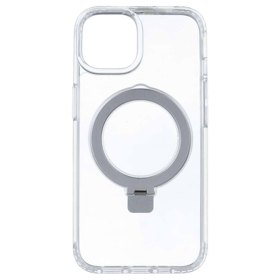Coque transparente compatible MagSafe Ring pour iPhone 15