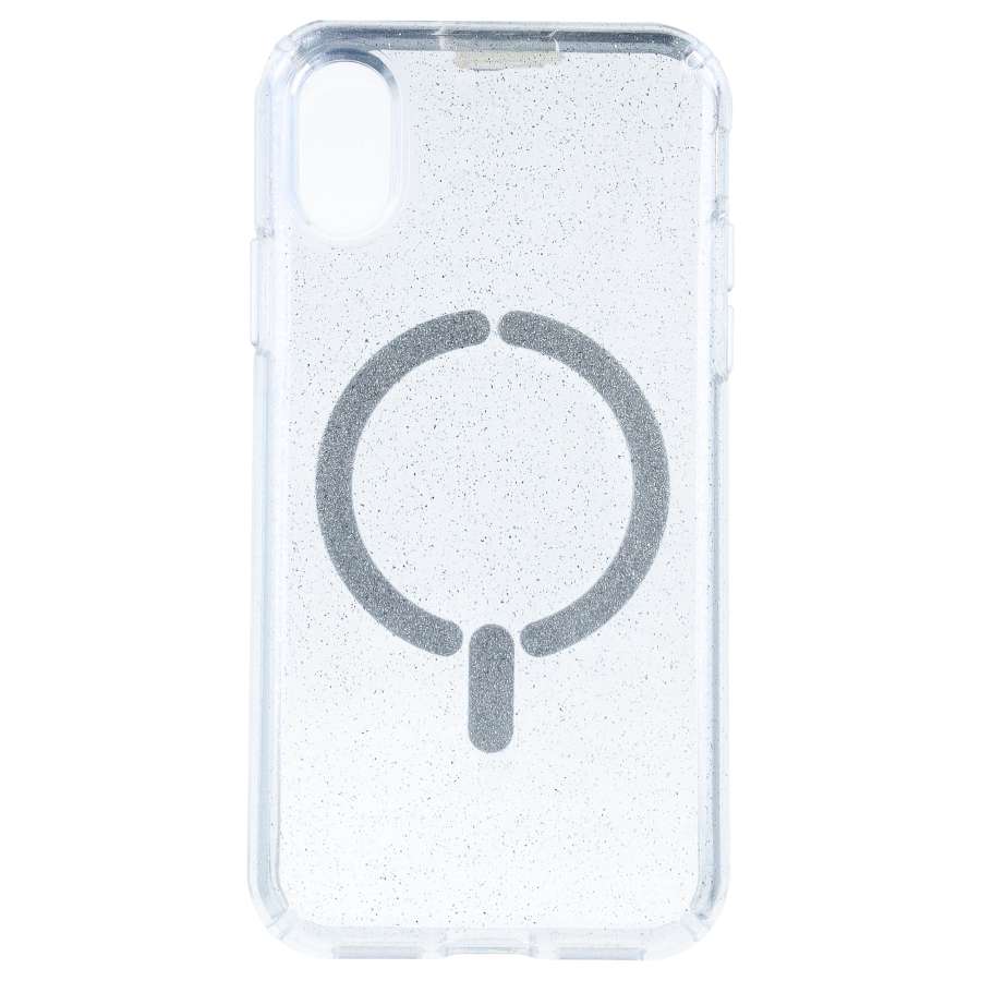 Coque à paillettes compatible MagSafe pour iPhone X