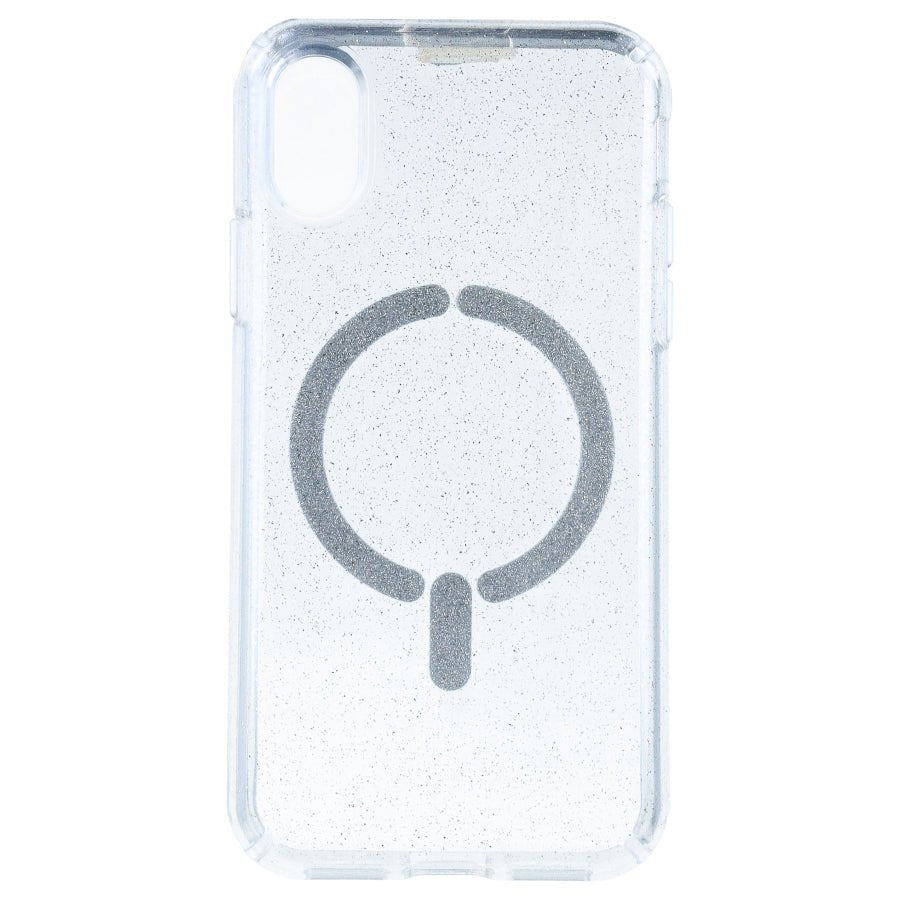 Coque à paillettes compatible MagSafe pour iPhone X
