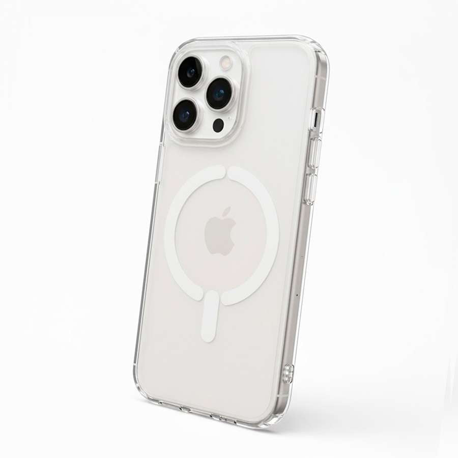 Coque Transparente Logo Compatible Magsafe pour iPhone 16 Pro