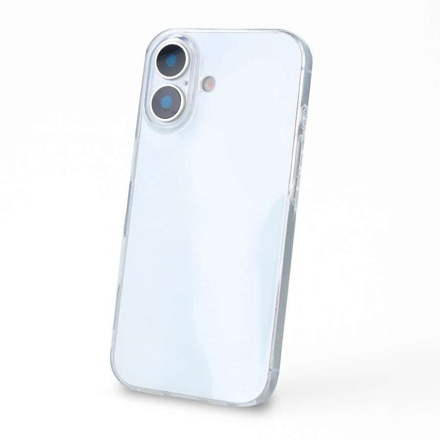 Coque en silicone transparente pour iPhone 16 Plus