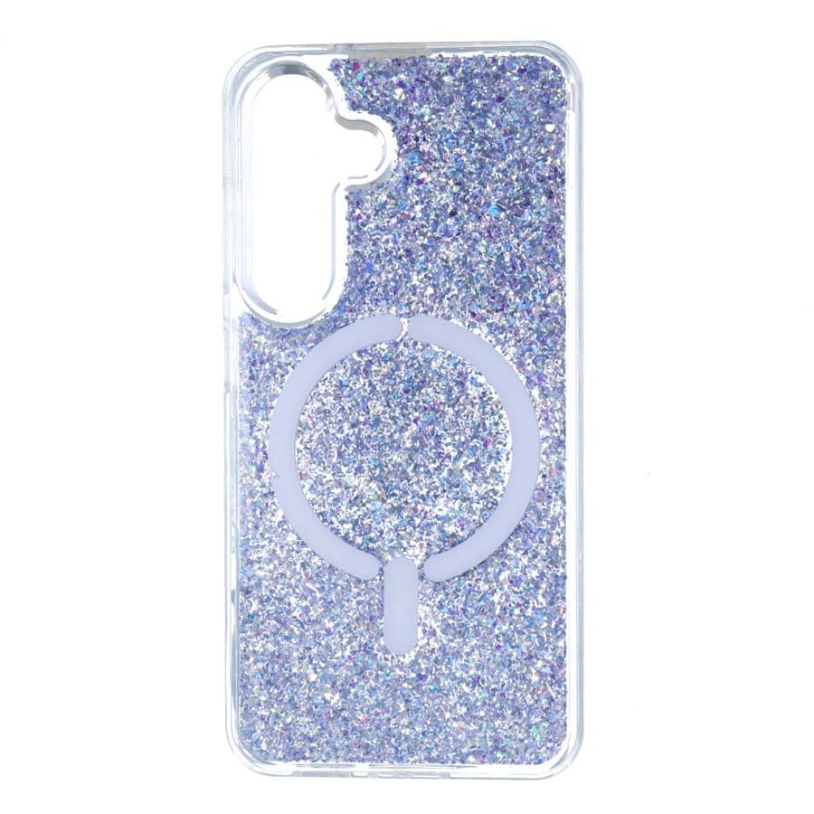 Coque à anneau pailleté compatible MagSafe pour Samsung Galaxy S25