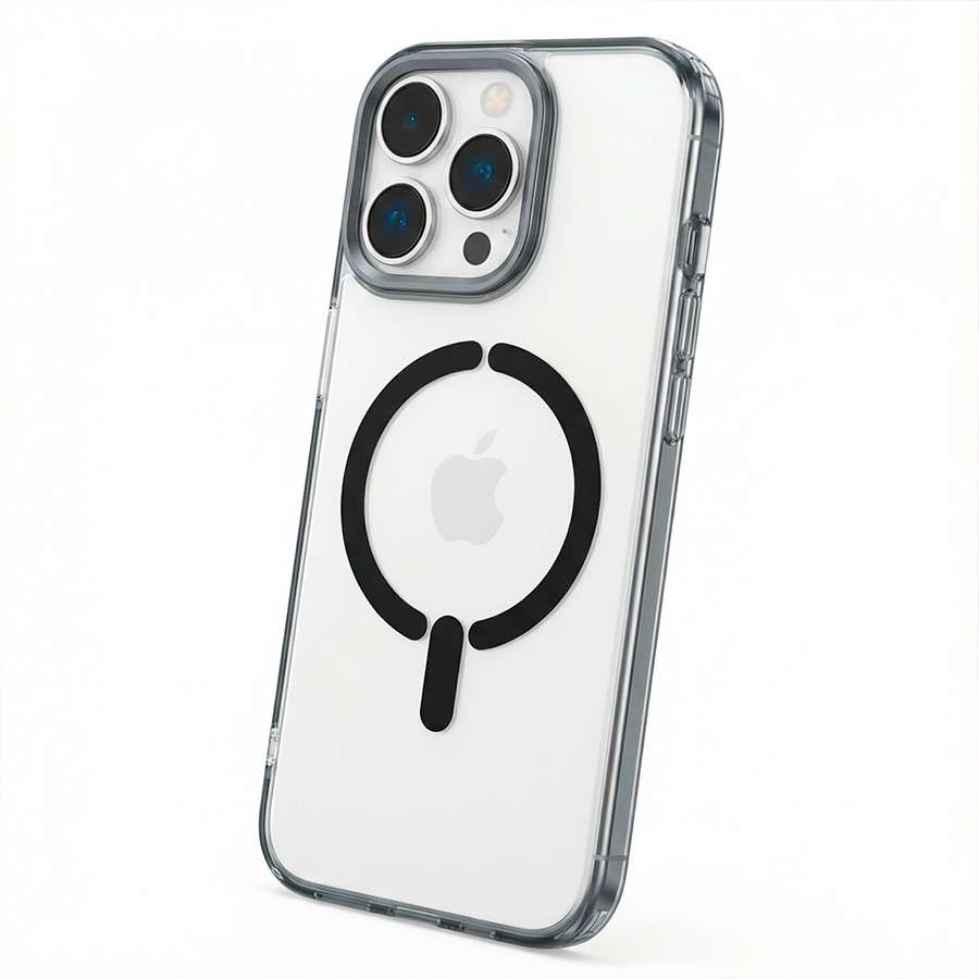 Housse de protection Antiyellow avec support d'appareil photo compatible MagSafe pour iPhone 16 Pro Max
