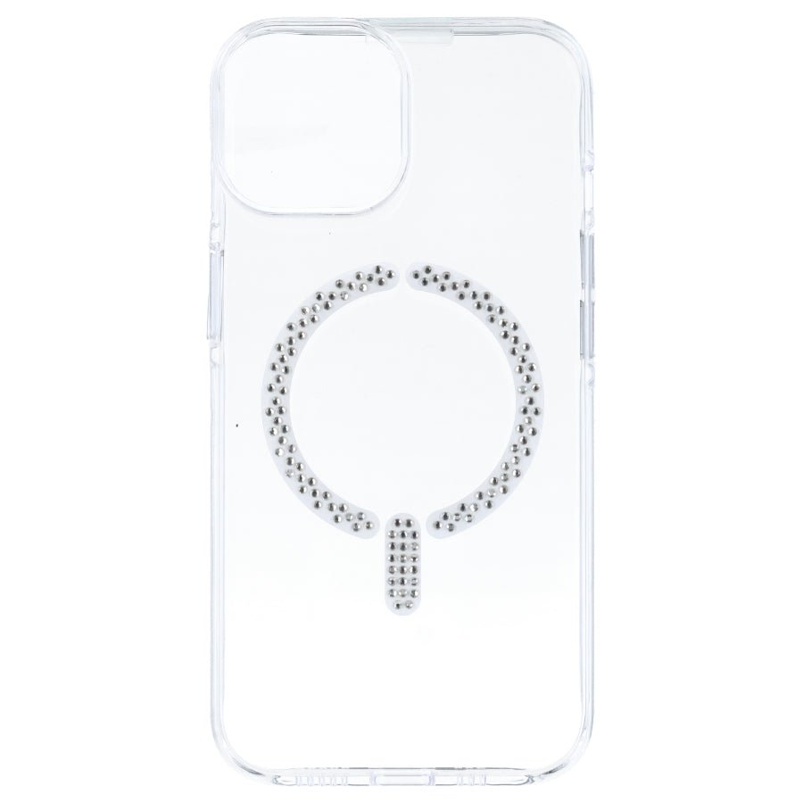 Coque Anti-jaunissement Compatible MagSafe avec Strass pour iPhone 12