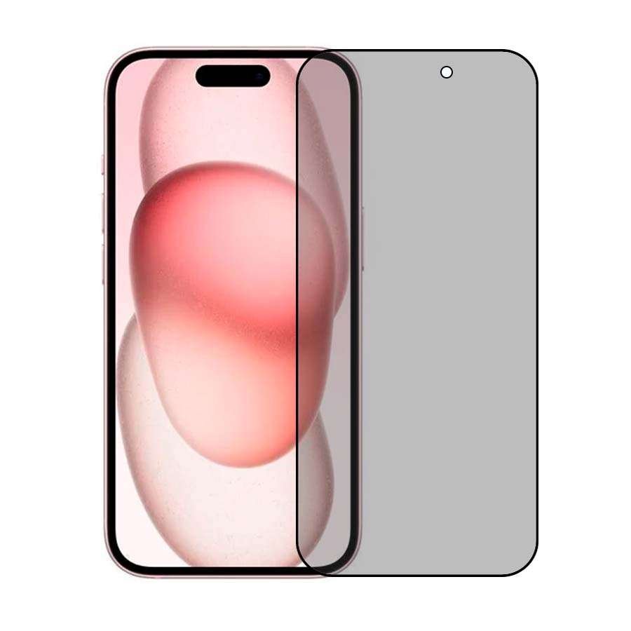 Verre trempé complet anti-espion pour iPhone 16