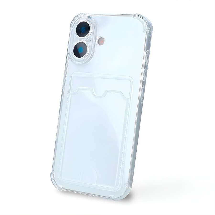 Housse en silicone avec porte-cartes pour iPhone 17