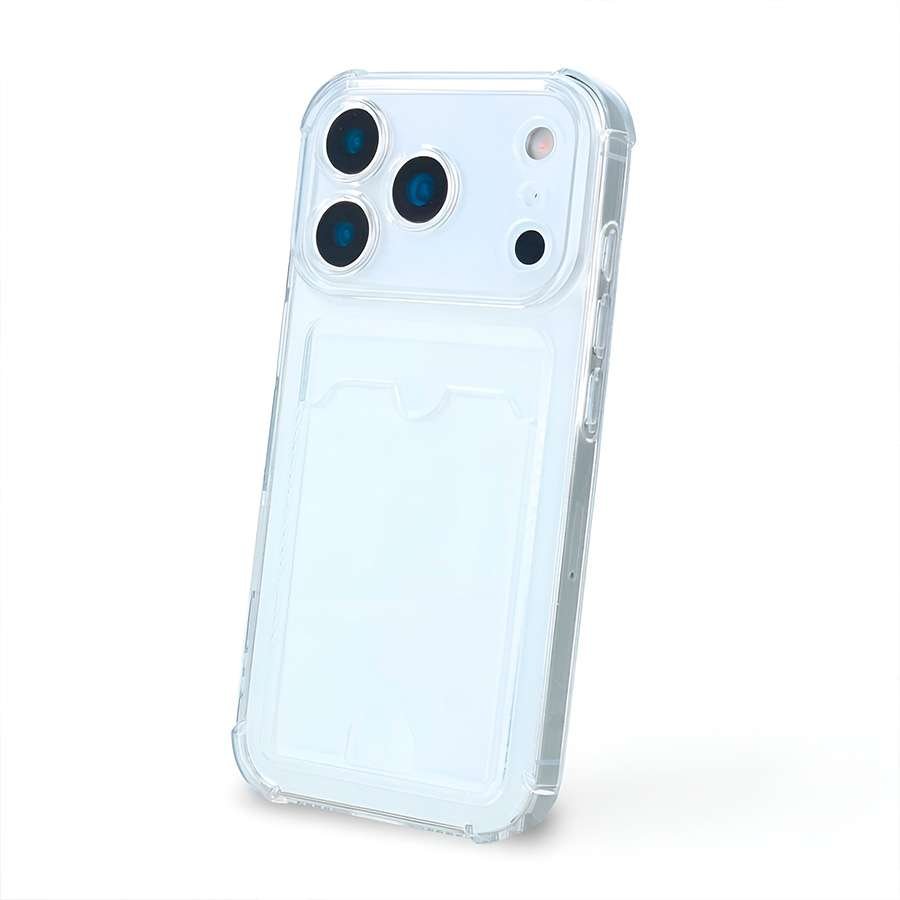 Étui en silicone avec porte-cartes pour iPhone 17 Pro