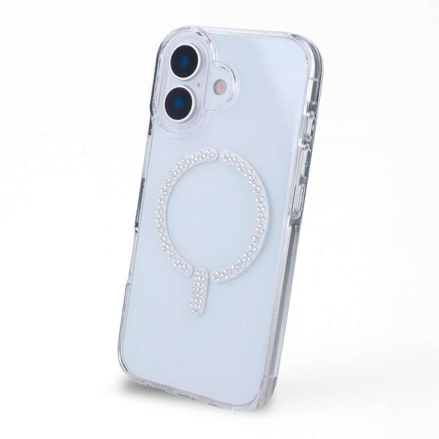 Coque Antijeaunissement Compatible MagSafe Pailletée pour iPhone 17