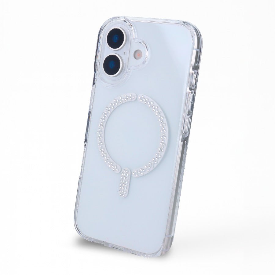 Coque Antijeaunissement Compatible MagSafe Pailletée pour iPhone 17