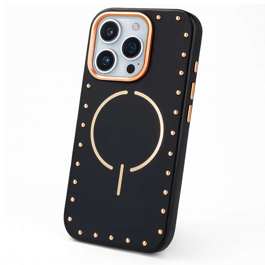 Coque à clous compatible MagSafe pour iPhone 14 Pro