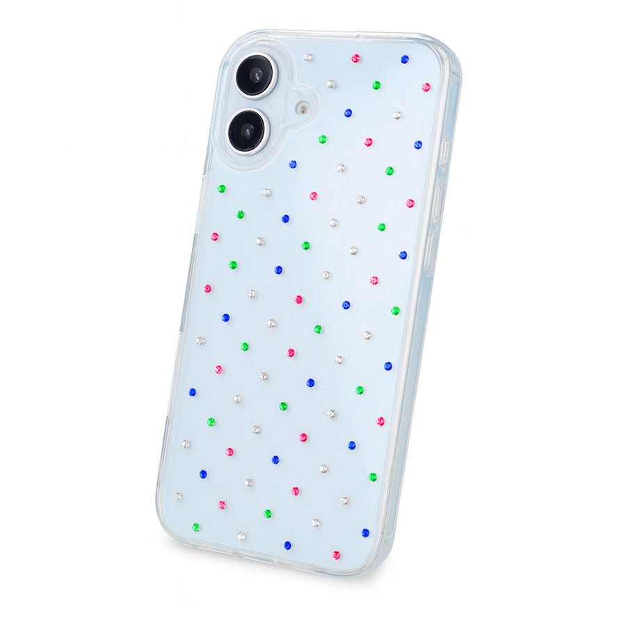Coque pailletée multicolore pour iPhone 17