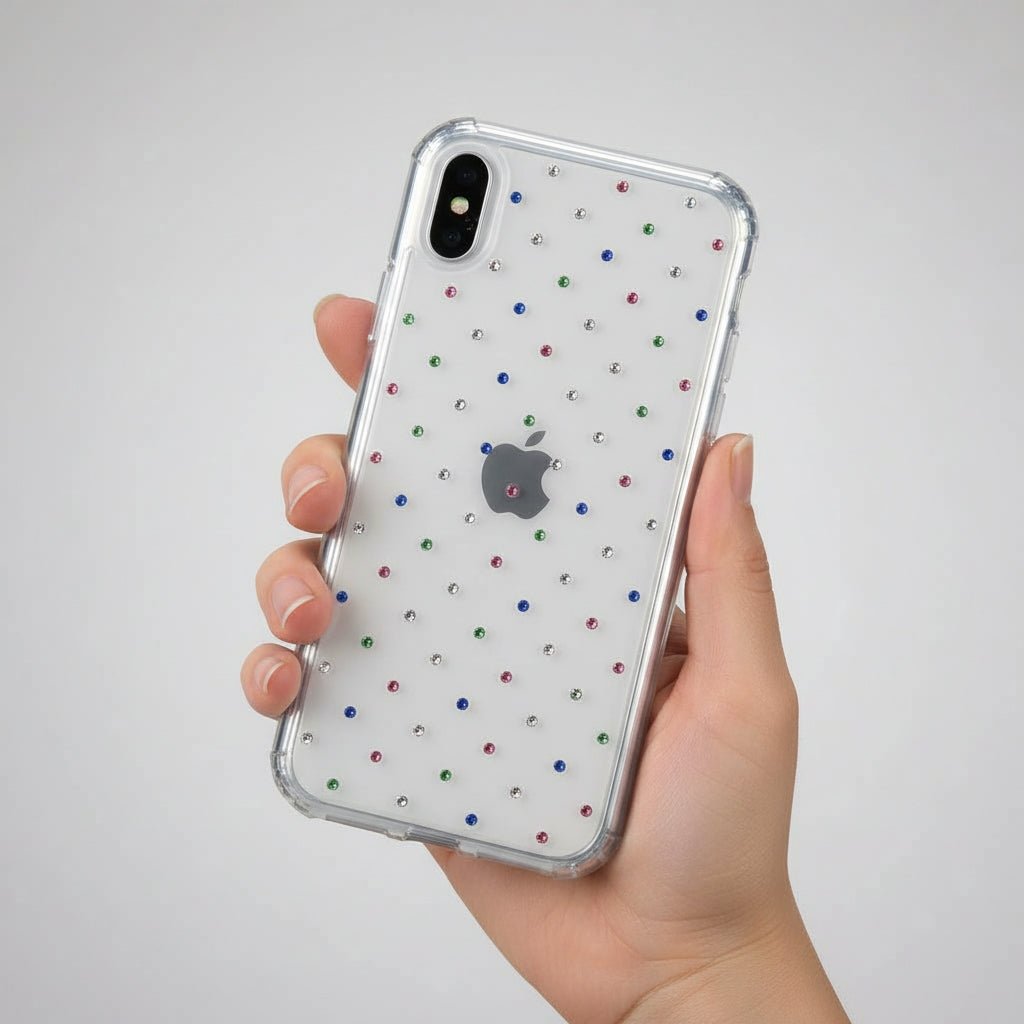 Coque scintillante multicolore pour iPhone XR