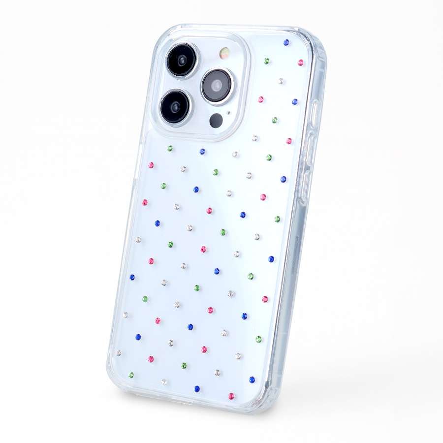 Coque à paillettes multicolores pour iPhone 15 Pro