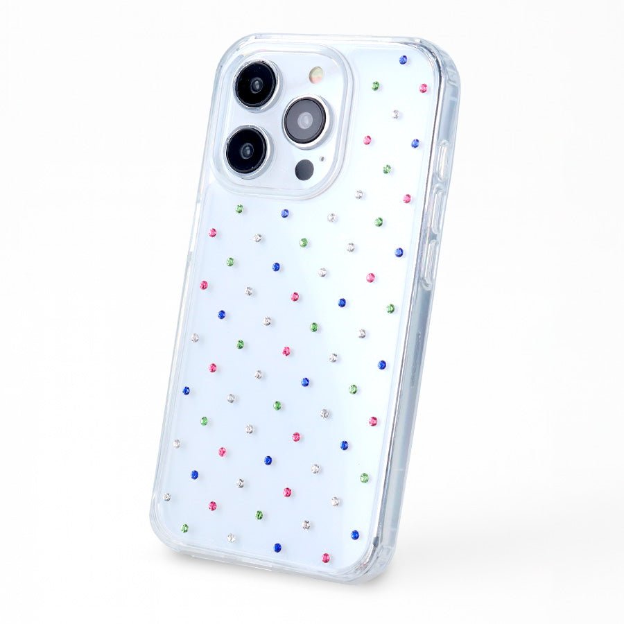 Coque pailletée multicolore pour iPhone 16 Pro Max