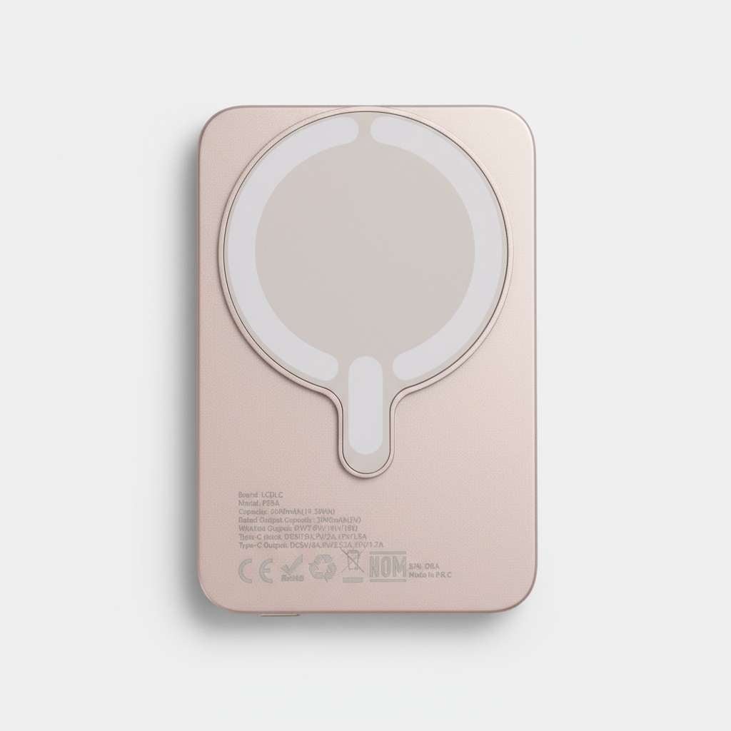 Batterie externe compatible MagSafe - 5 000 mAh - Métal