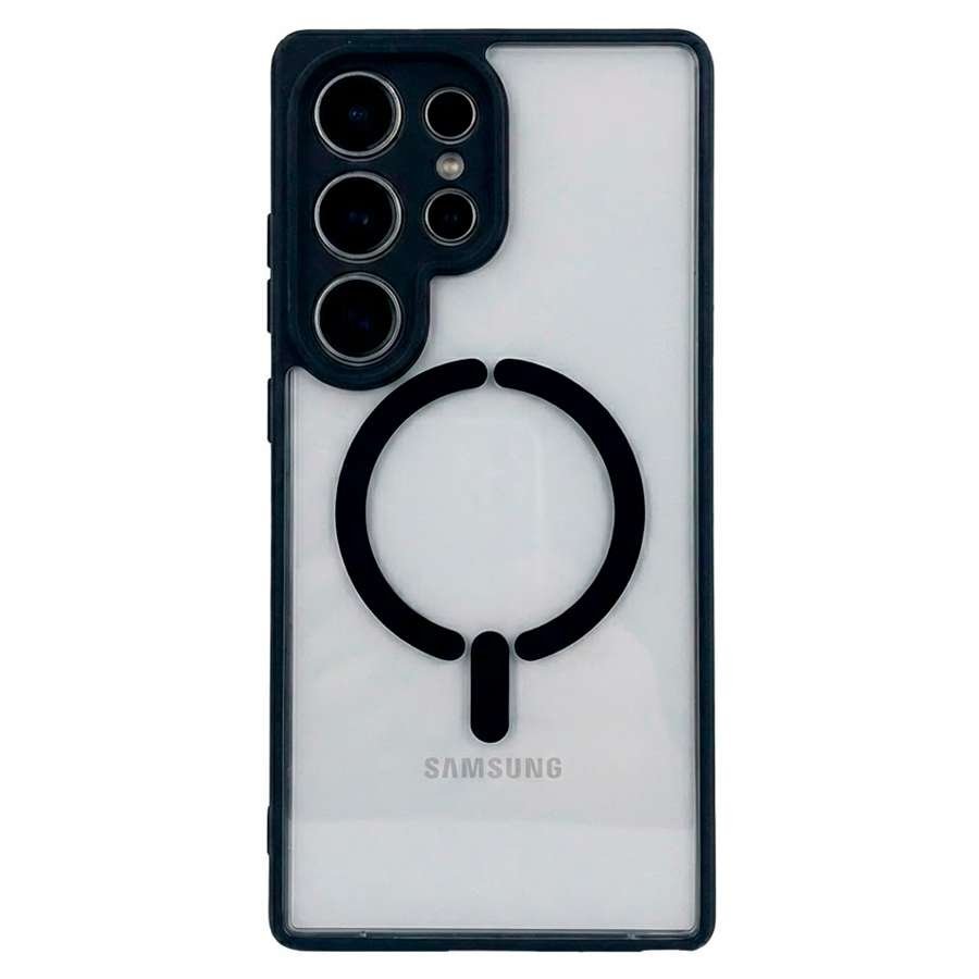 Coque Bumper Compatible Magsafe avec Cache Caméra pour Samsung Galaxy S25 Ultra