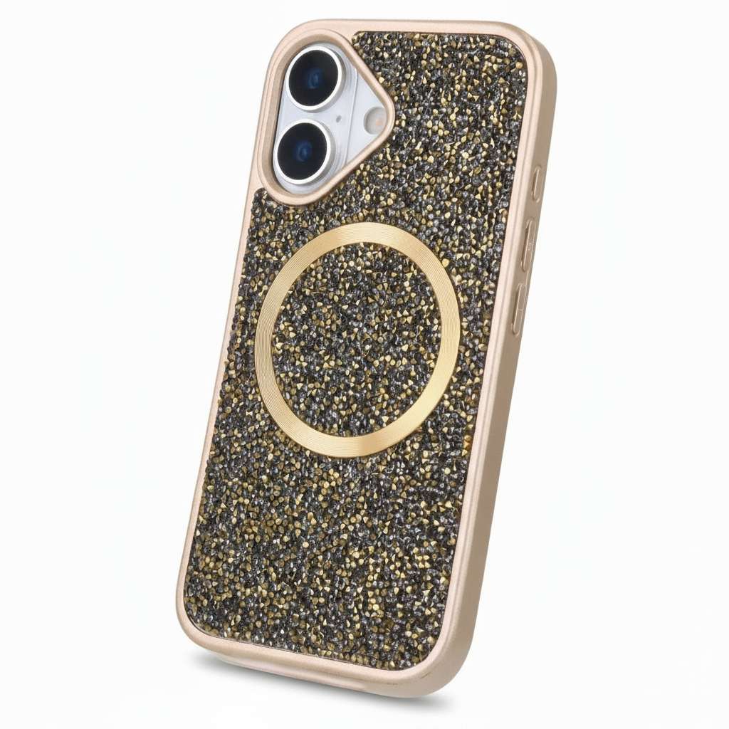 Coque MagSafe pailletée compatible iPhone 16