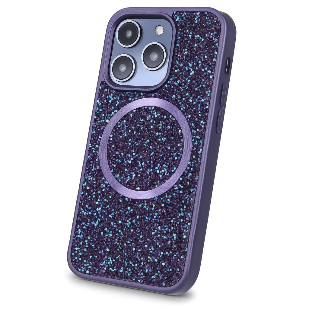 Coque brillante compatible MagSafe pour iPhone 12
