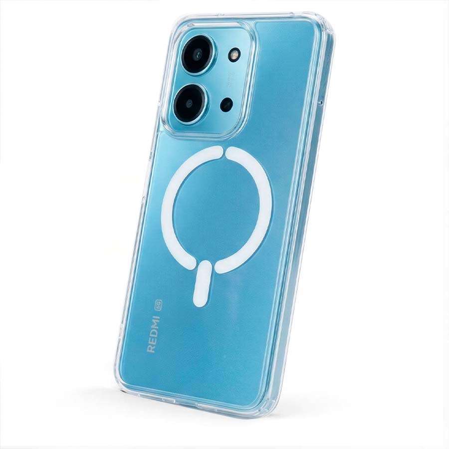 Coque transparente compatible MagSafe pour Xiaomi Redmi 15C