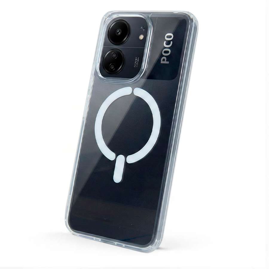 Coque transparente compatible MagSafe pour Xiaomi Redmi 13C