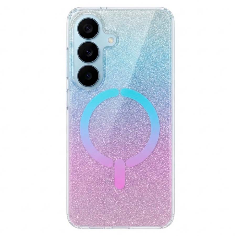 Coque Ring Paillettes Compatible Magsafe pour Samsung Galaxy S26