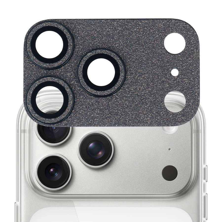 Protecteur d'objectif photo à paillettes pour iPhone 17 Pro Max