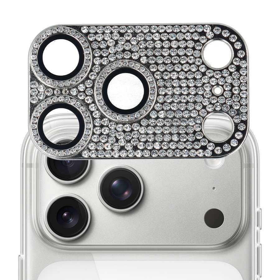Protection d'objectif scintillante pour iPhone 17 Pro Max