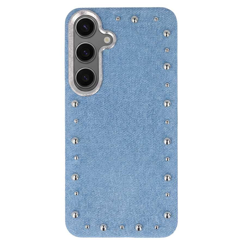 Funda Denim MagBattery para Samsung Galaxy S25 — vista frontal con acabado vaquero
