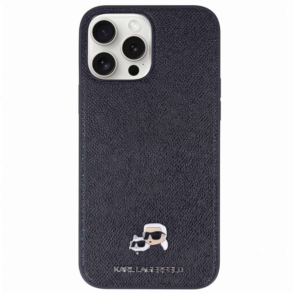Funda Karl Lagerfeld negra para iPhone 13 Pro Max, colaboración La Casa de las Carcasas x Karl Lagerfeld
