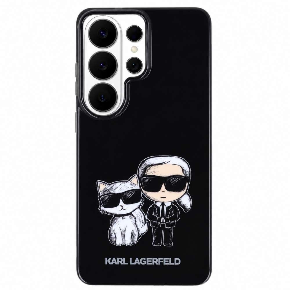 Funda Karl Lagerfeld negra para Samsung Galaxy S26 Ultra, colaboración La Casa de las Carcasas x Karl Lagerfeld