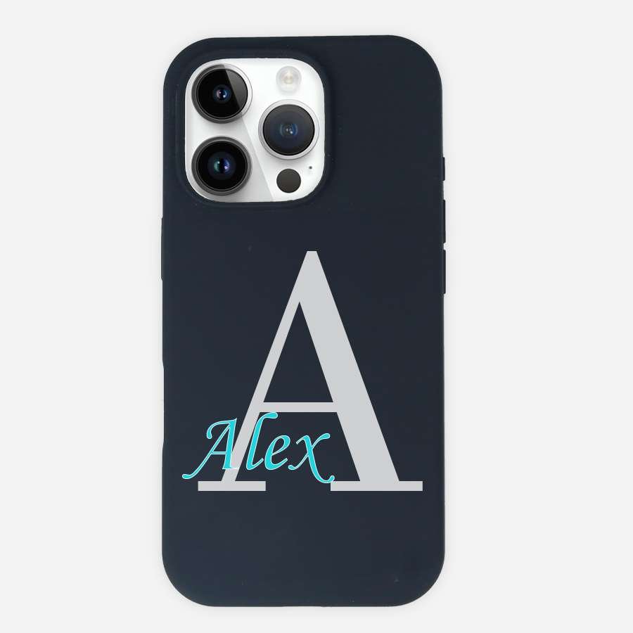 Coque personnalisée initiale horizontale – plus de 400 mobiles disponibles