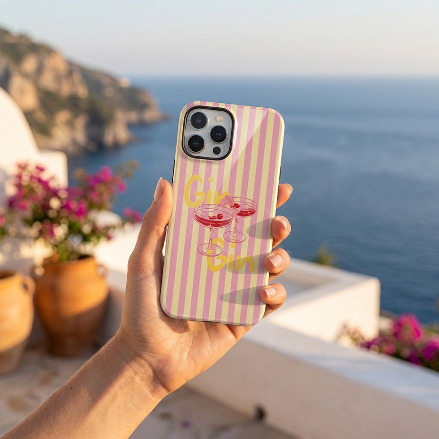 Funda Tough Gin Rosé – Vista lateral protección reforzada antigolpes
