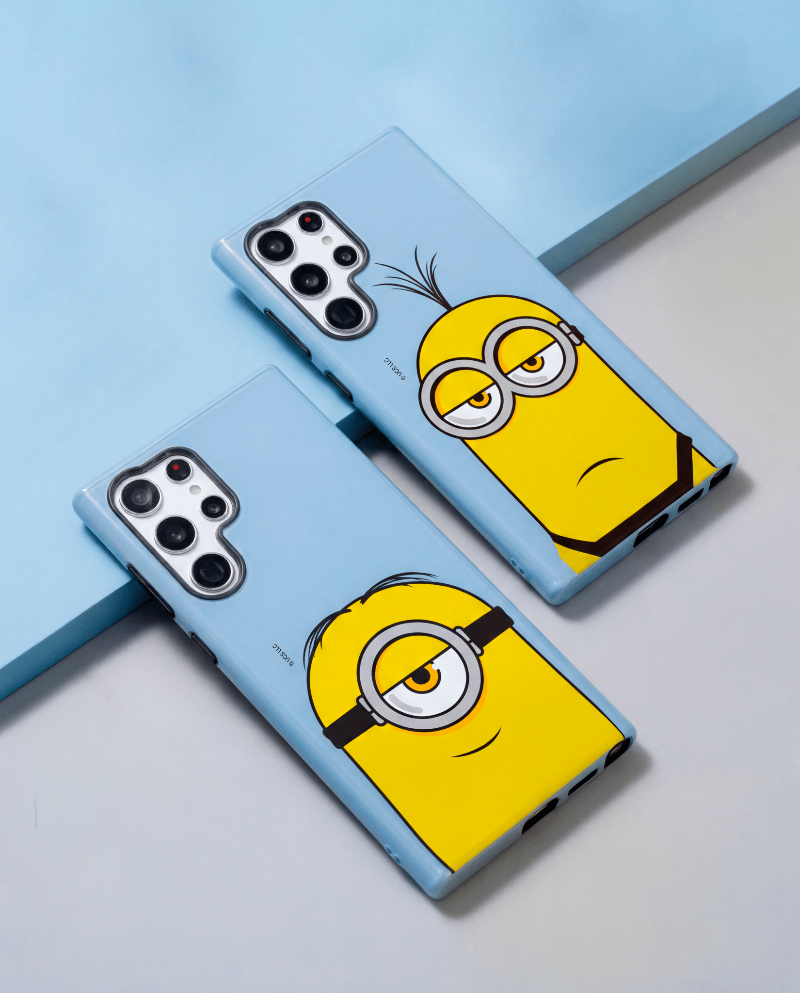 Funda Tough Minion Kevin – vista trasera con detalle de protección reforzada
