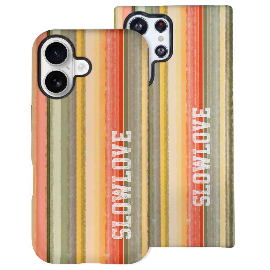 Coque Tough Slowlove - Rayures Logo