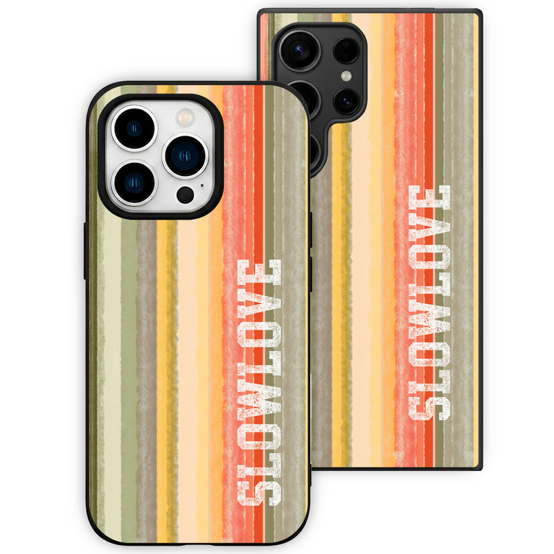 Funda Glass Slowlove Rayas Logo - Detalle del acabado en cristal