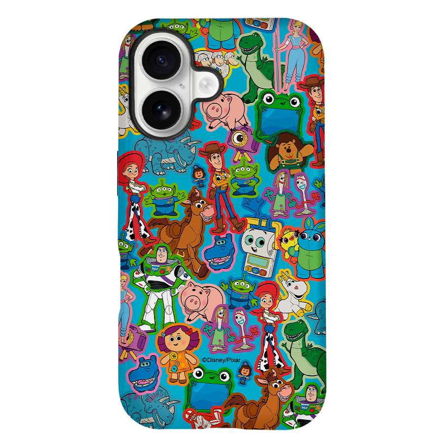 Funda Tough Toy Story Characters Blue personajes fondo azul para móvil
