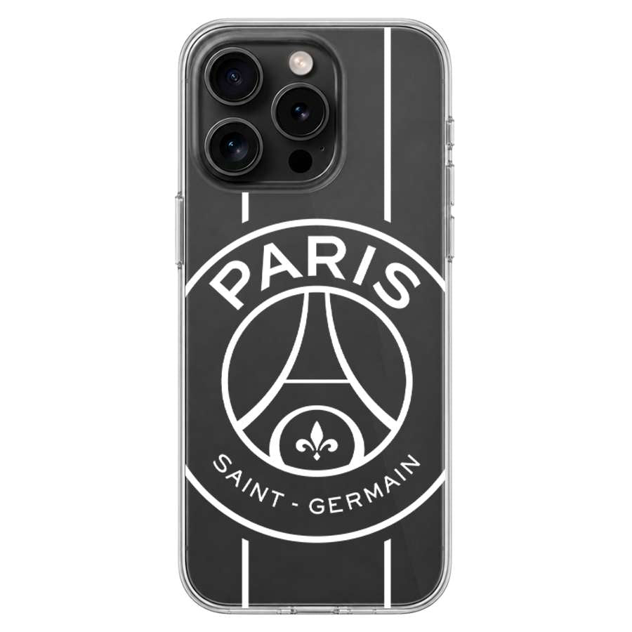 Coque officielle PSG - Transparente avec écusson