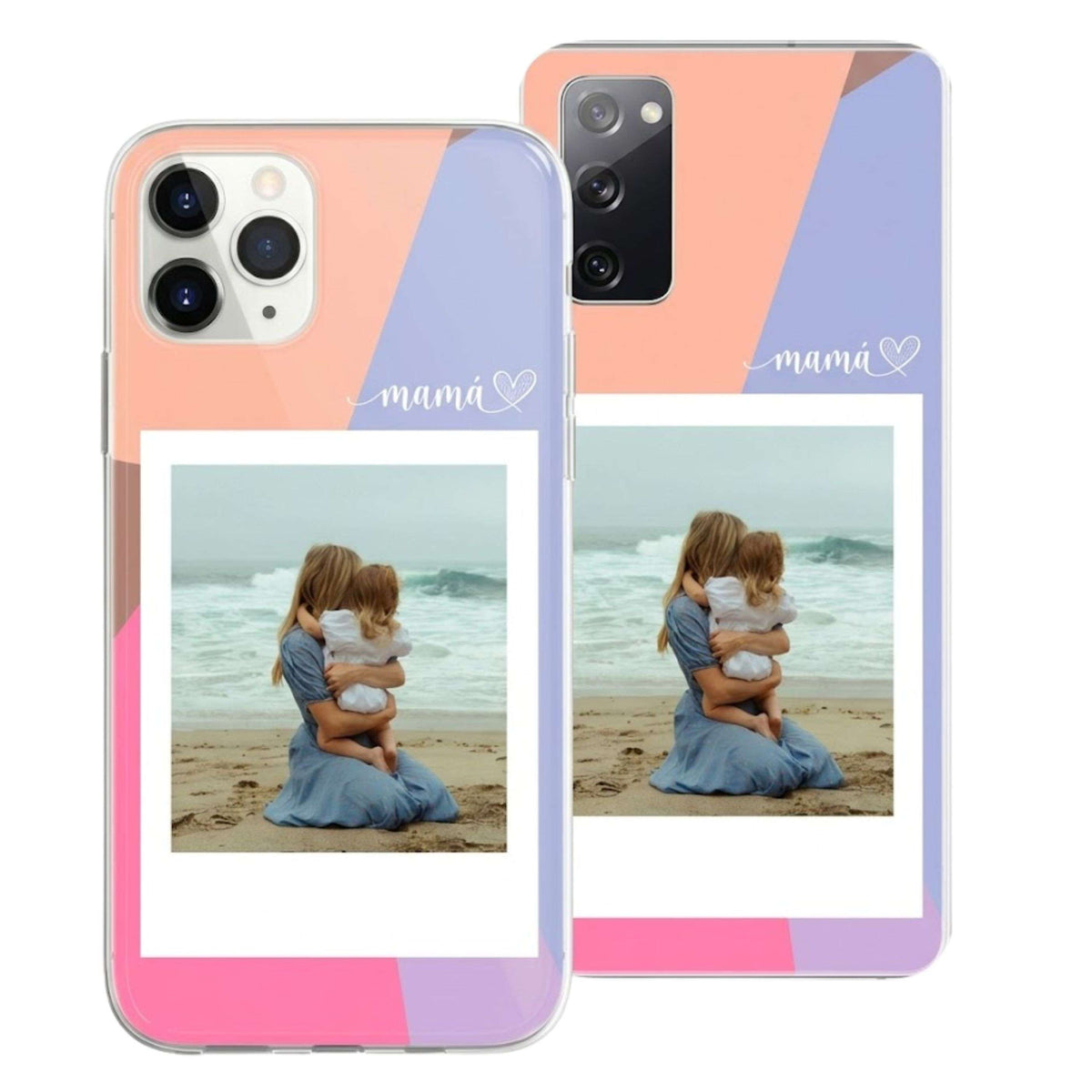 Coque Personnalisée - Photo Kodak Avec Fond Géométrique