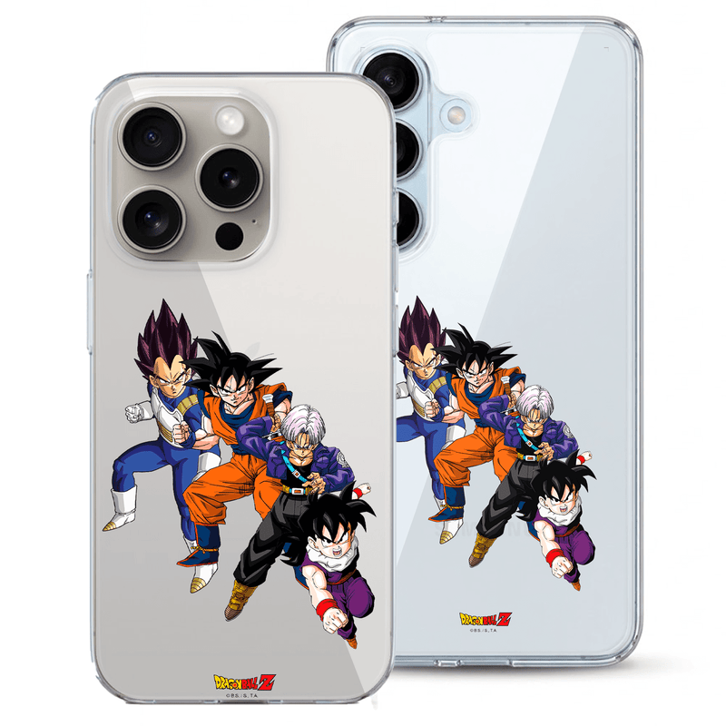 Detalle del diseño de la funda Dragon Ball Z Padres e Hijos
