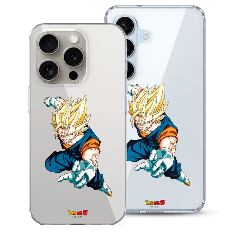 Detalle del diseño de la funda Dragon Ball Z Vegetto Super Saiyan
